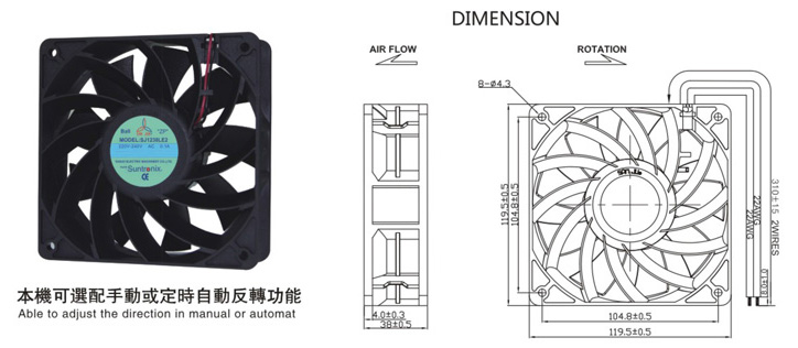 台灣小猪视频下载看片SJ1238LE6-AEC軸流風機